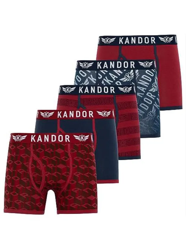 Men's Lingo Boxers 5pk Red sold by Brand Corner