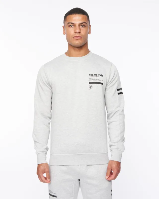 Jennerkins Crew Sweat Grey Marl sold by Brand Corner