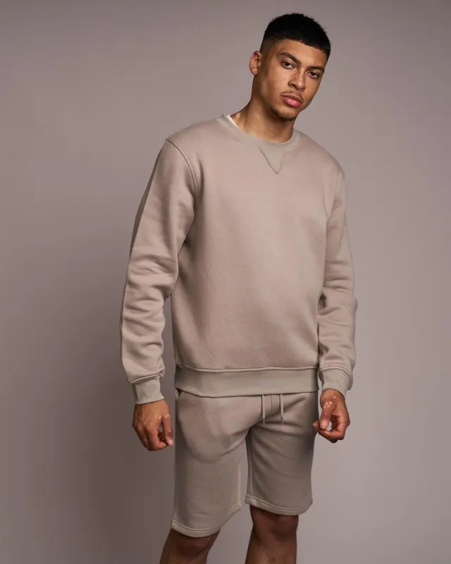 Mens Cranwood Crew Sweat Stone sold by Brand Corner