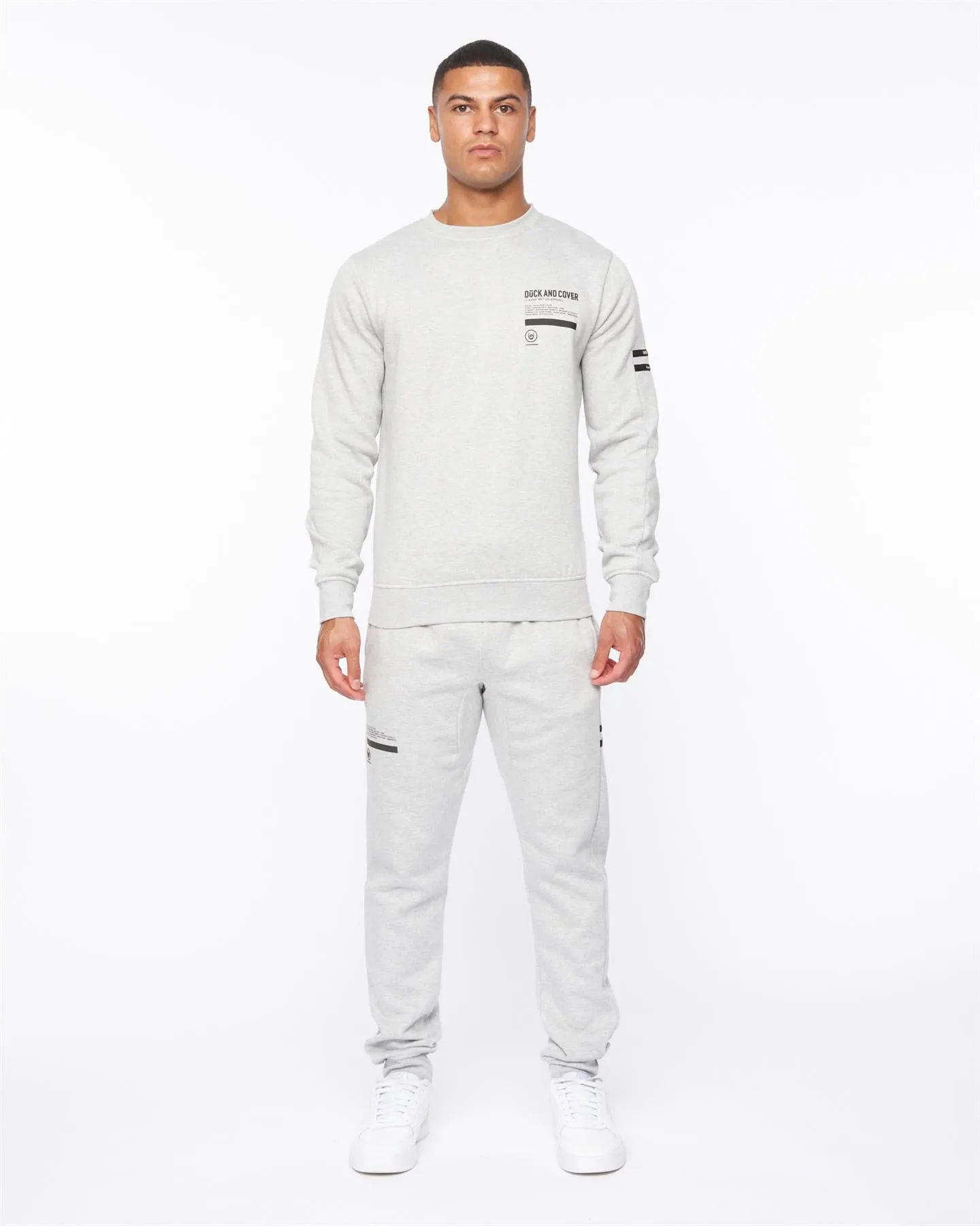 Mens Jennerkins Crew Sweat Grey Marl sold by Brand Corner product image thumbnail 4