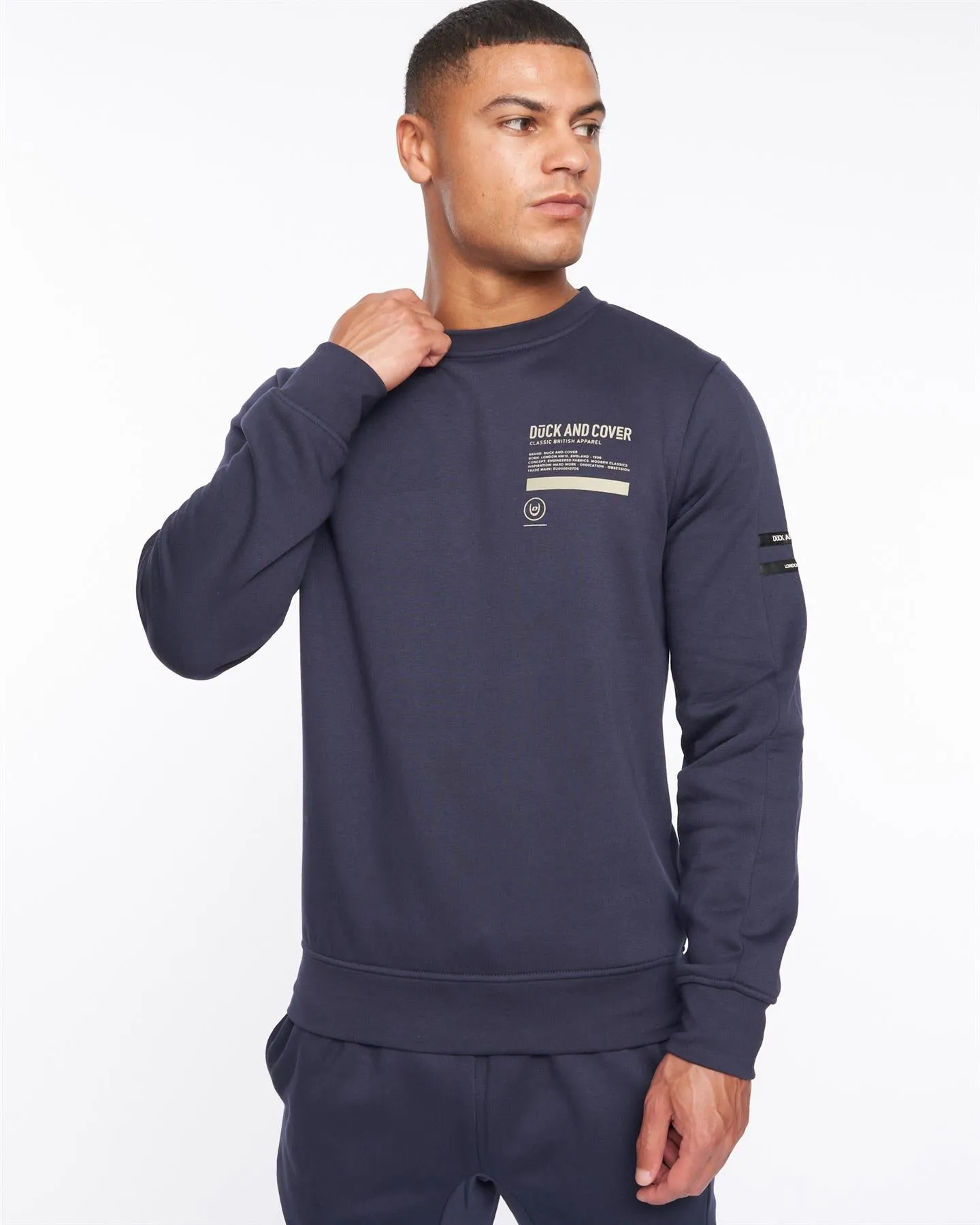 Mens Jennerkins Crew Sweat Navy sold by Brand Corner product image thumbnail 3