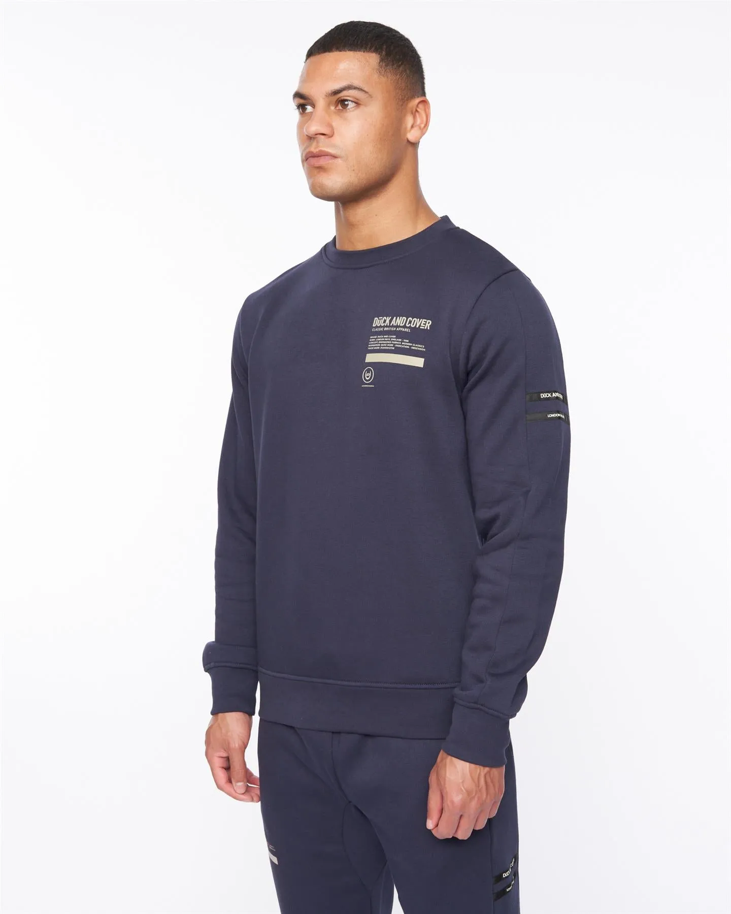 Mens Jennerkins Crew Sweat Navy sold by Brand Corner product image thumbnail 2