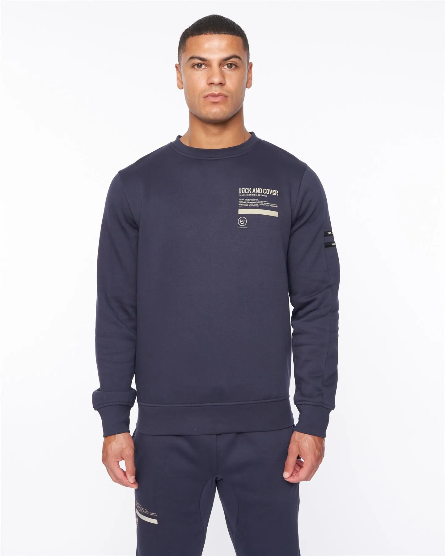 Mens Jennerkins Crew Sweat Navy sold by Brand Corner