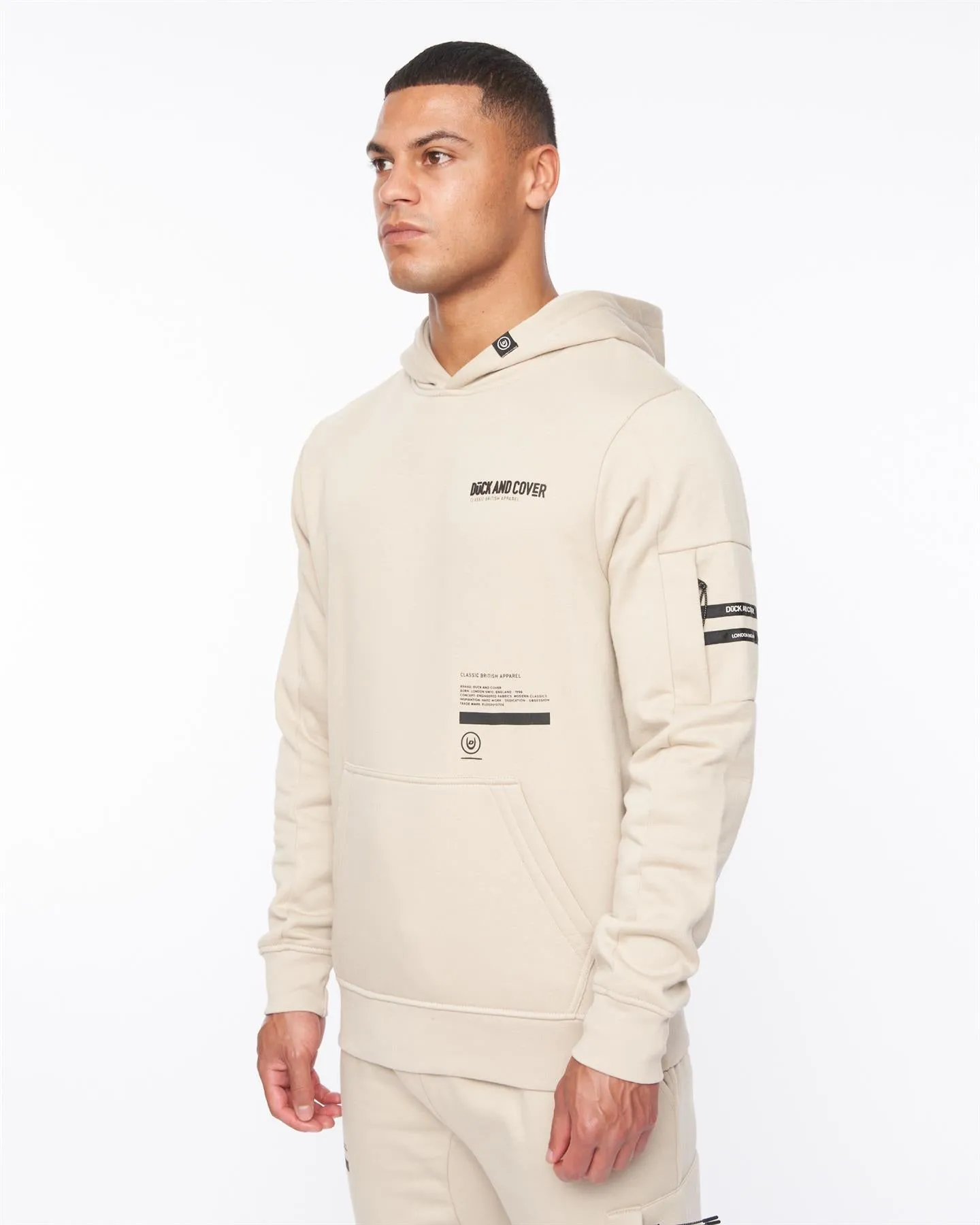 Mens Heningys Hoodie Greige sold by Brand Corner product image thumbnail 3