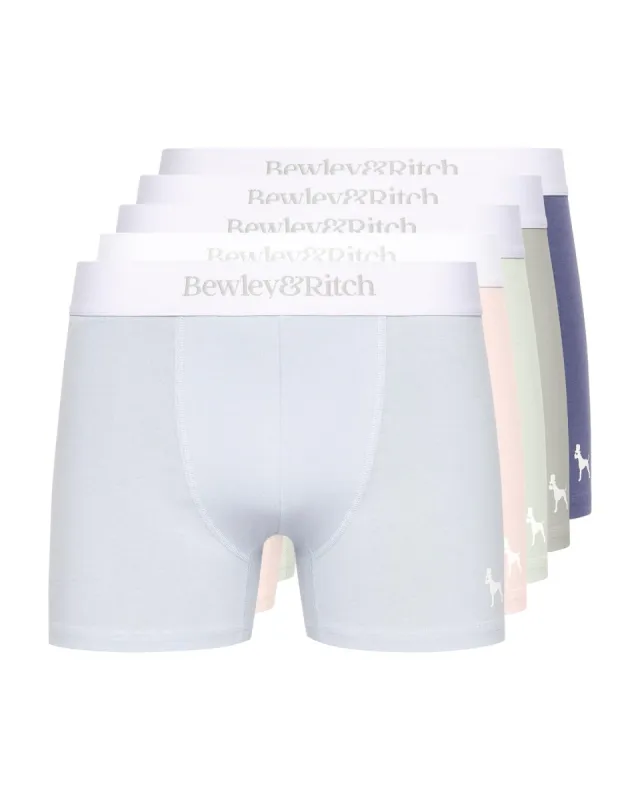 Mens  Albireo Boxers 5pk Pastel Mix made by Brand Corner