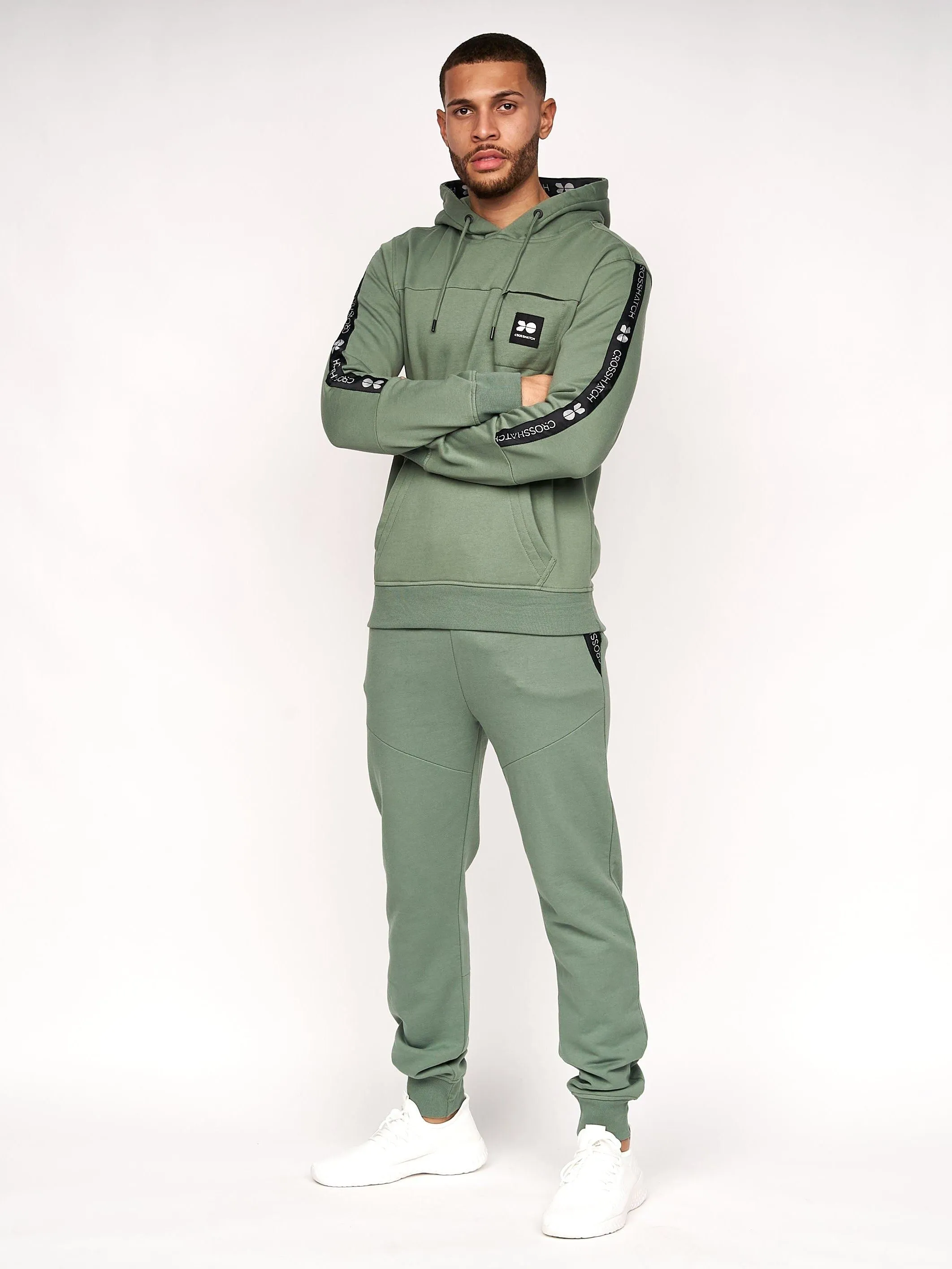 Mens Tapeworth Hoodie Laurel Green sold by Brand Corner