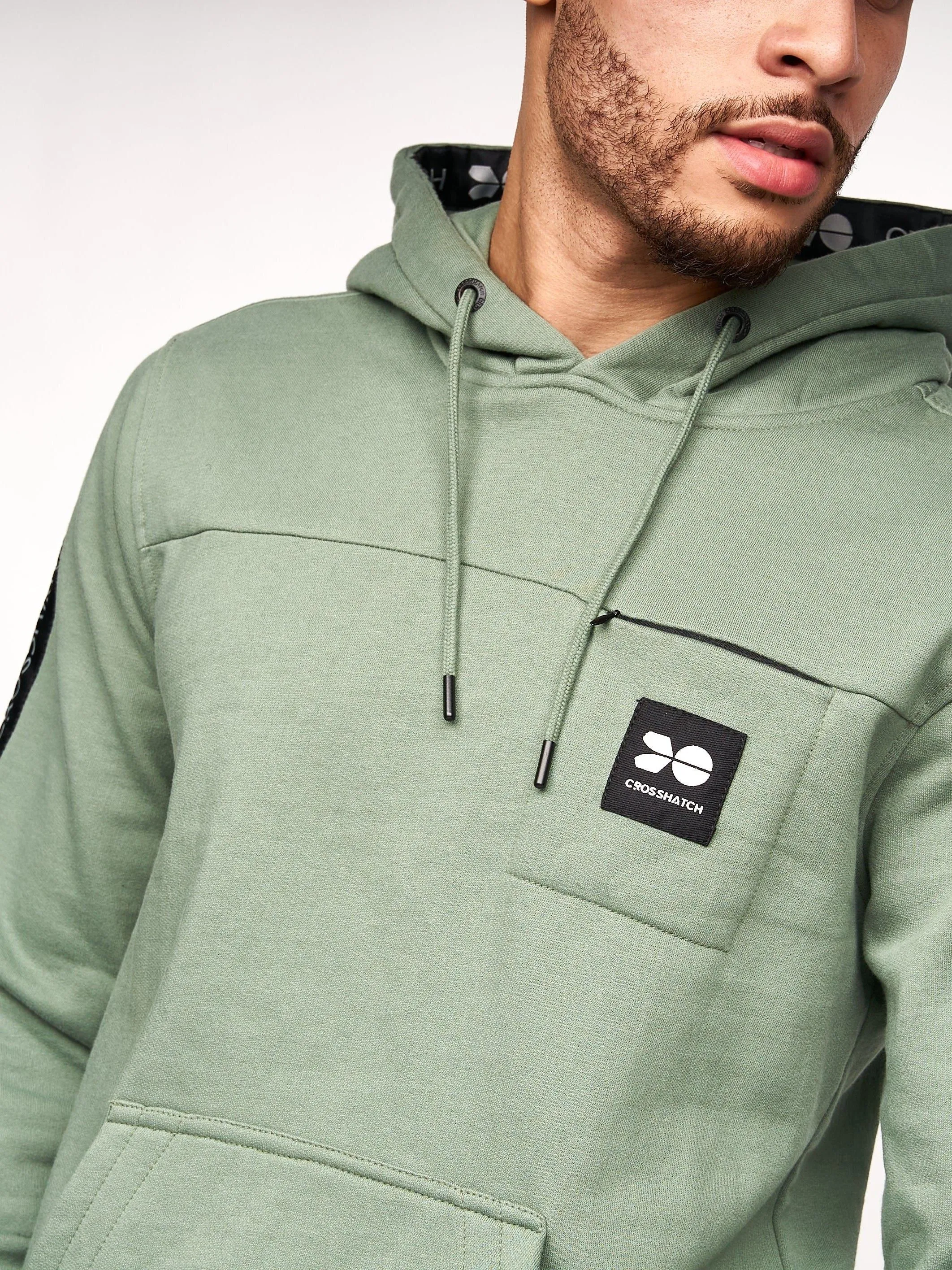 Mens Tapeworth Hoodie Laurel Green sold by Brand Corner product image thumbnail 4