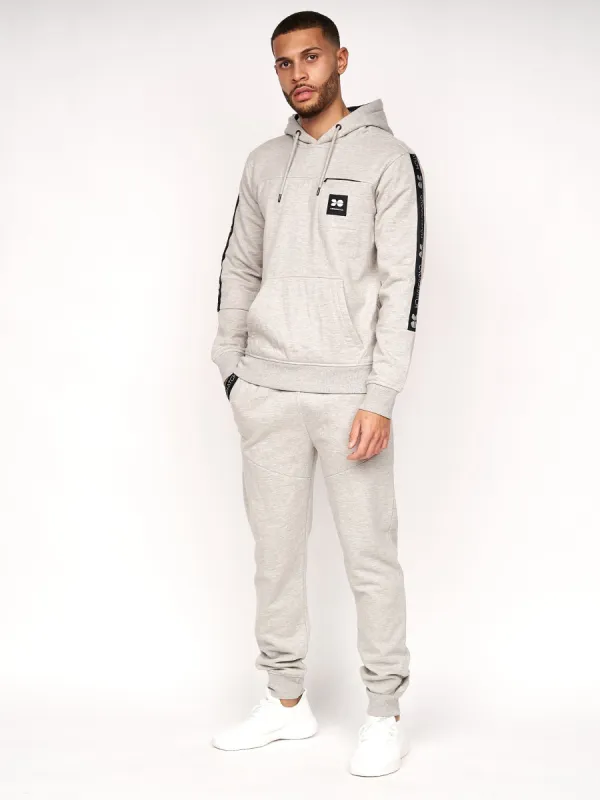 Mens Tapeworth Hoodie Grey Marl sold by Brand Corner