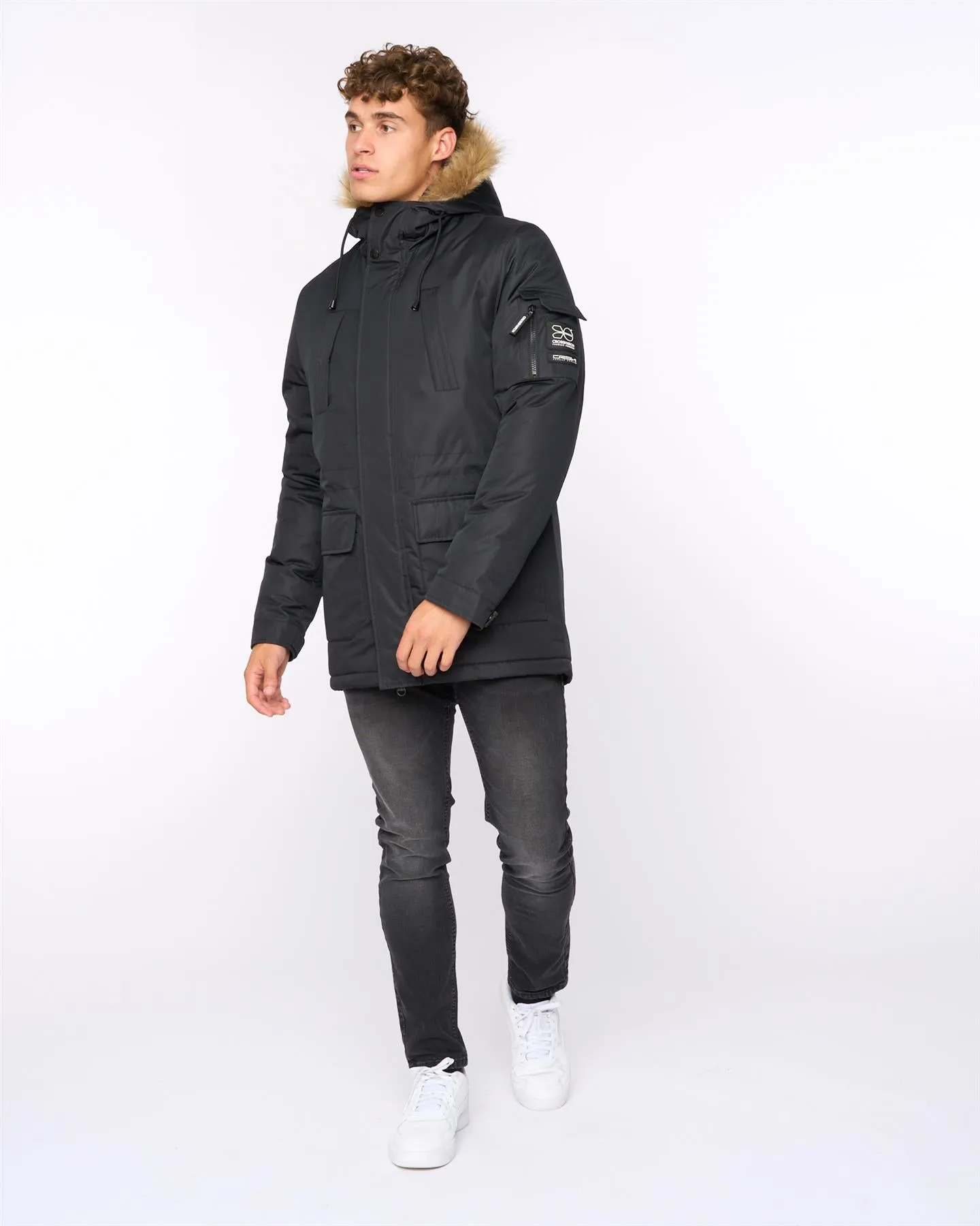 Mens Parkmoore Parka Black sold by Brand Corner product image thumbnail 3