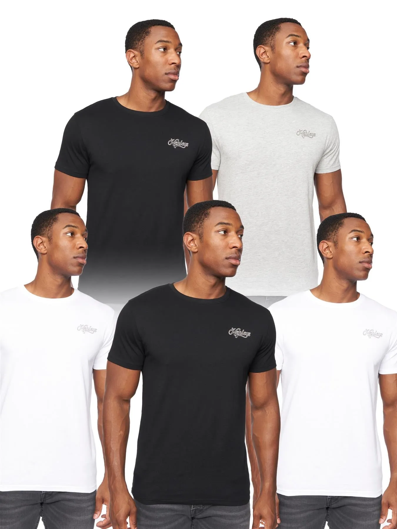Mens Script T-Shirt 5pk Assorted sold by Brand Corner