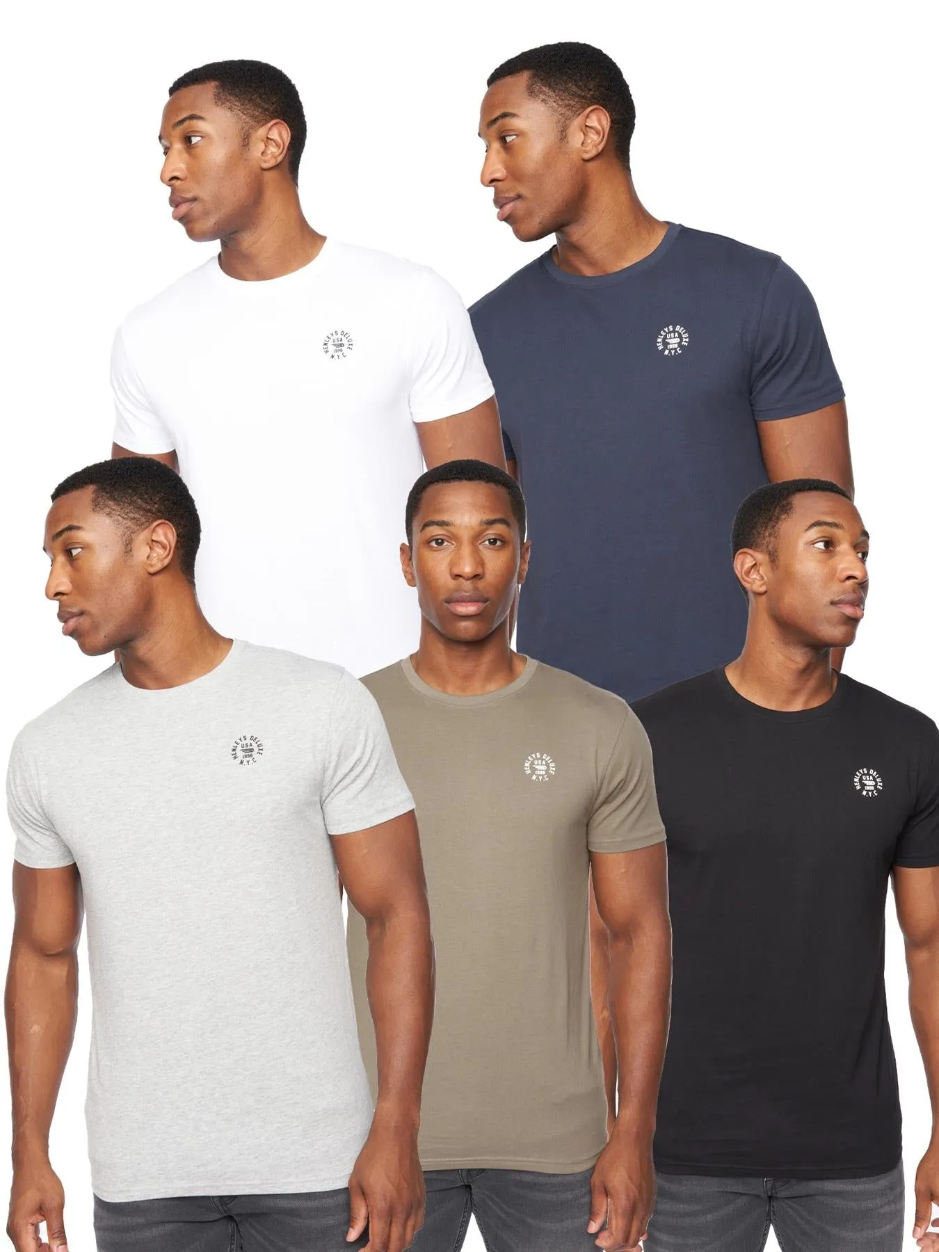 Mens Calyer T-Shirt 5pk Assorted sold by Brand Corner