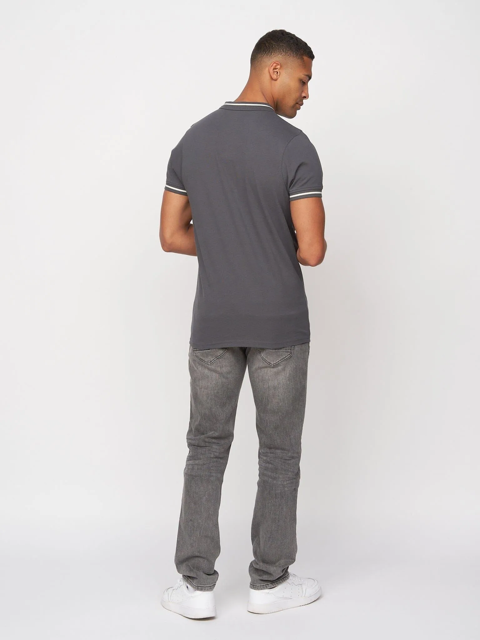 Mens Tata Polo Dark Grey sold by Brand Corner product image thumbnail 4