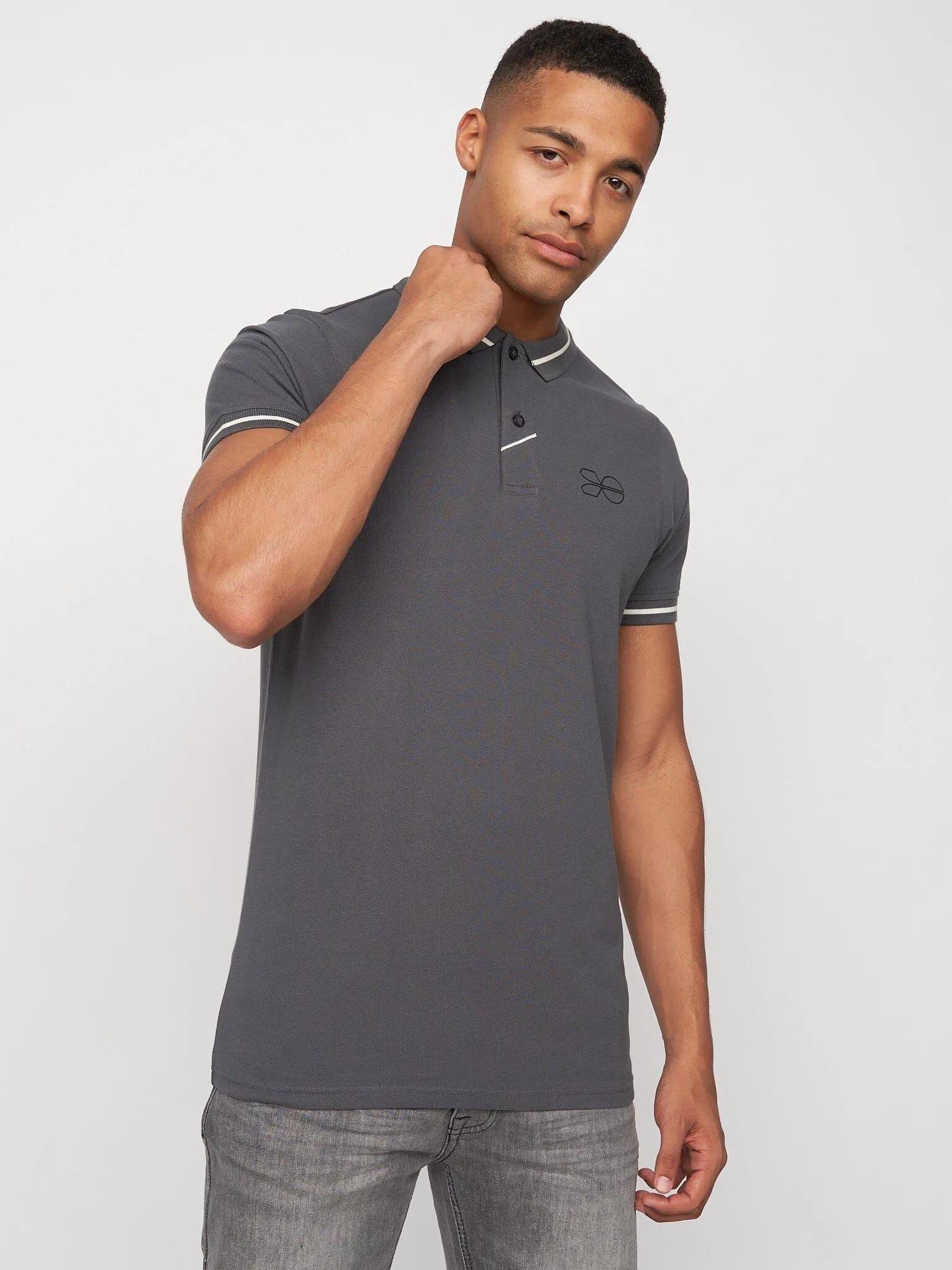 Mens Tata Polo Dark Grey sold by Brand Corner product image thumbnail 5
