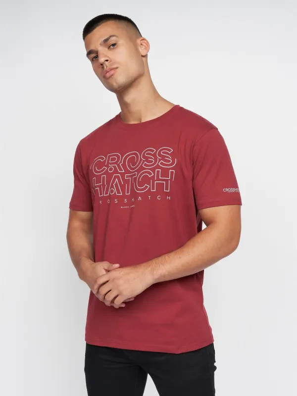 Mens Helty T-shirt Deep Red sold by Brand Corner