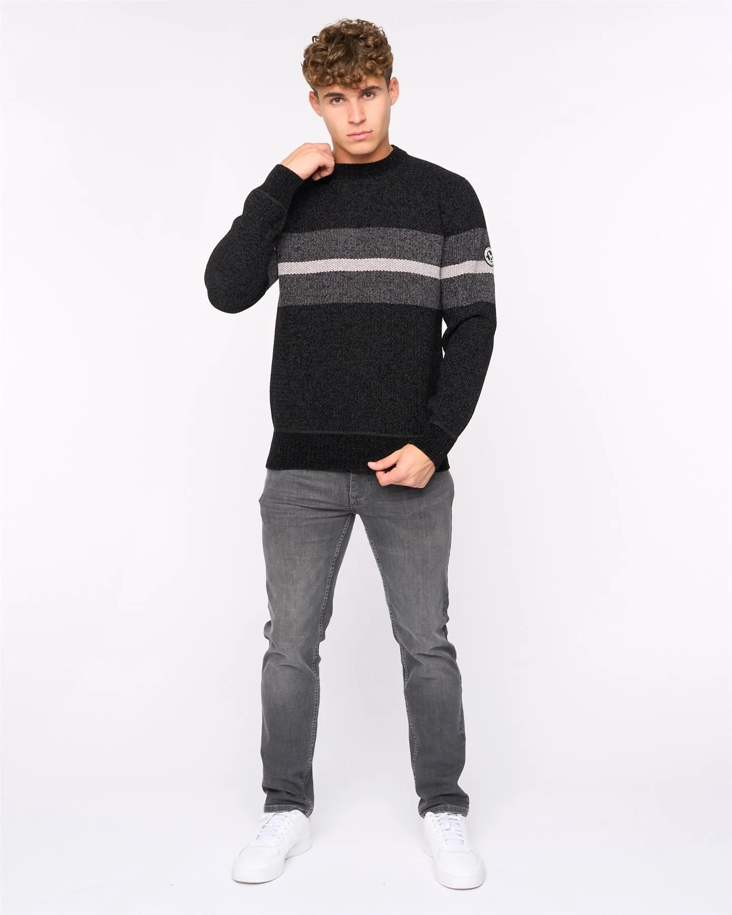 Mens Maskell Crew Knit Black sold by Brand Corner product image thumbnail 4
