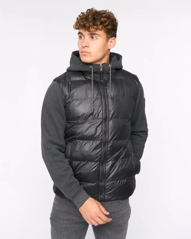 Mens  Brookes Jersey Puffer Jacket Black sold by Brand Corner