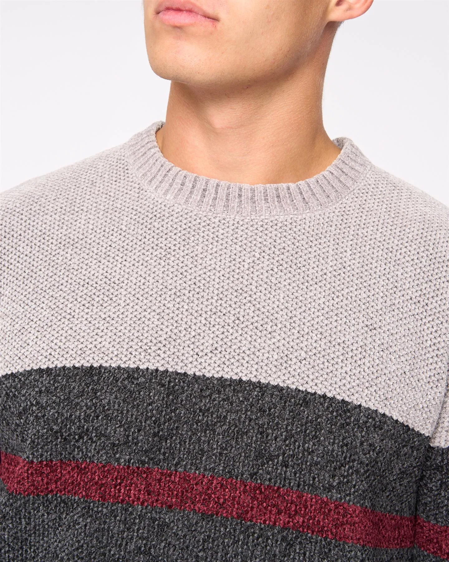Mens Maskell Crew Knit Light Grey sold by Brand Corner product image thumbnail 4