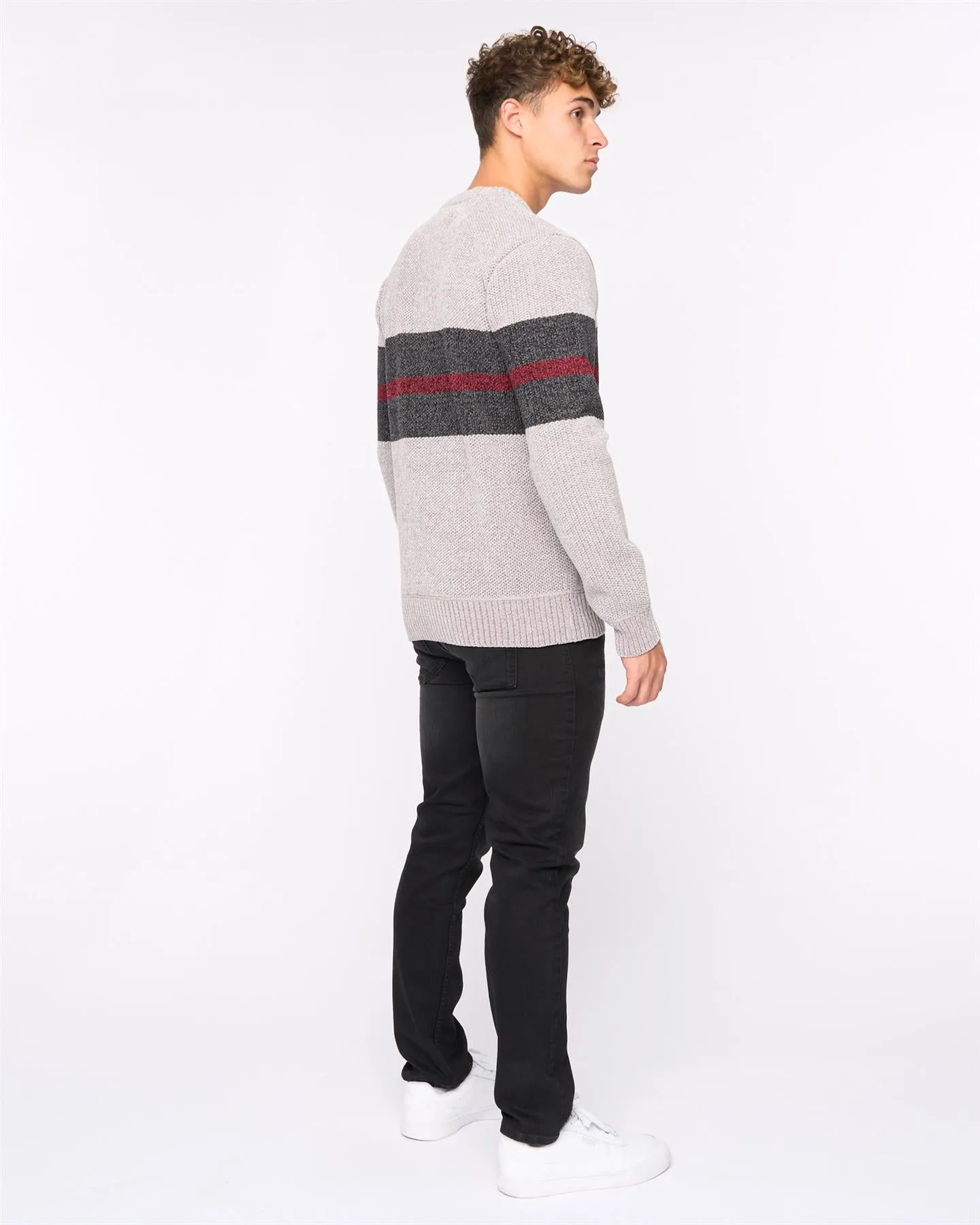Mens Maskell Crew Knit Light Grey sold by Brand Corner product image thumbnail 3