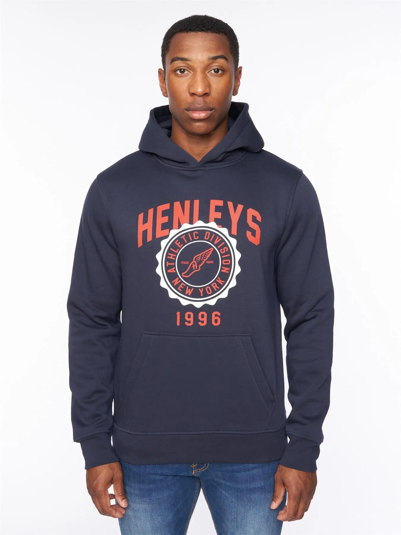 Mens Tipton Hoodie Navy sold by Brand Corner