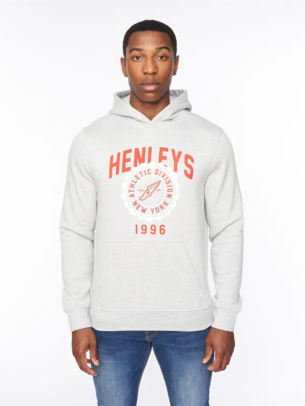 Mens Tipton Hoodie Grey Marl sold by Brand Corner