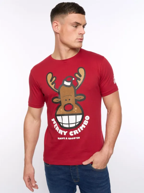 Mens Xplicit Rednose Xmas T-Shirt Blood Red sold by Brand Corner