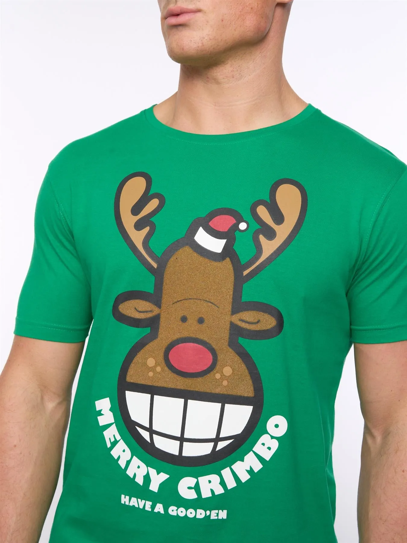 Mens Xplicit Rednose Xmas T-Shirt Jolly Green sold by Brand Corner product image thumbnail 2