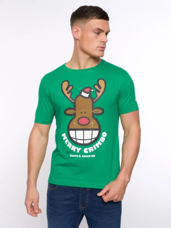 Mens Xplicit Rednose Xmas T-Shirt Jolly Green sold by Brand Corner