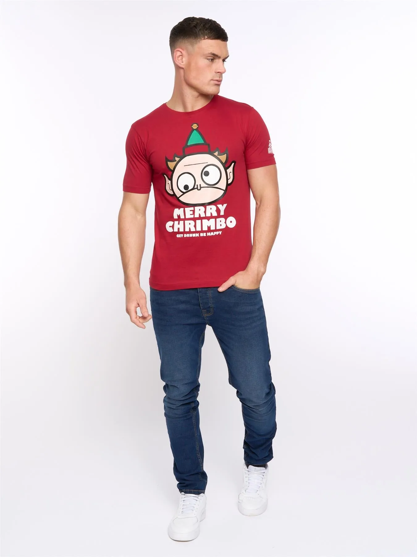 Mens Xplicit Drunk Elf T-Shirt Blood Red sold by Brand Corner product image thumbnail 3