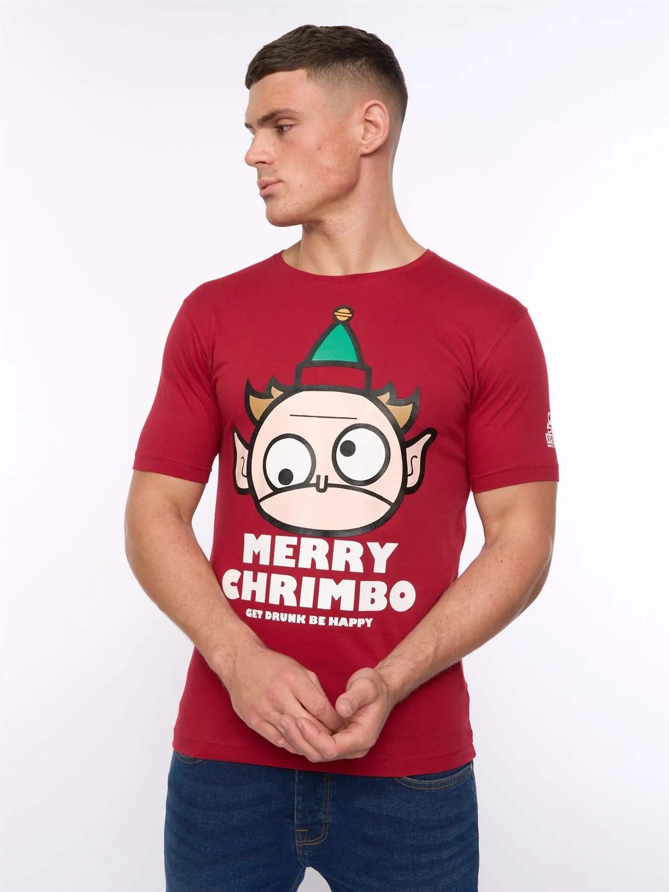 Mens Xplicit Drunk Elf T-Shirt Blood Red sold by Brand Corner product image thumbnail 5