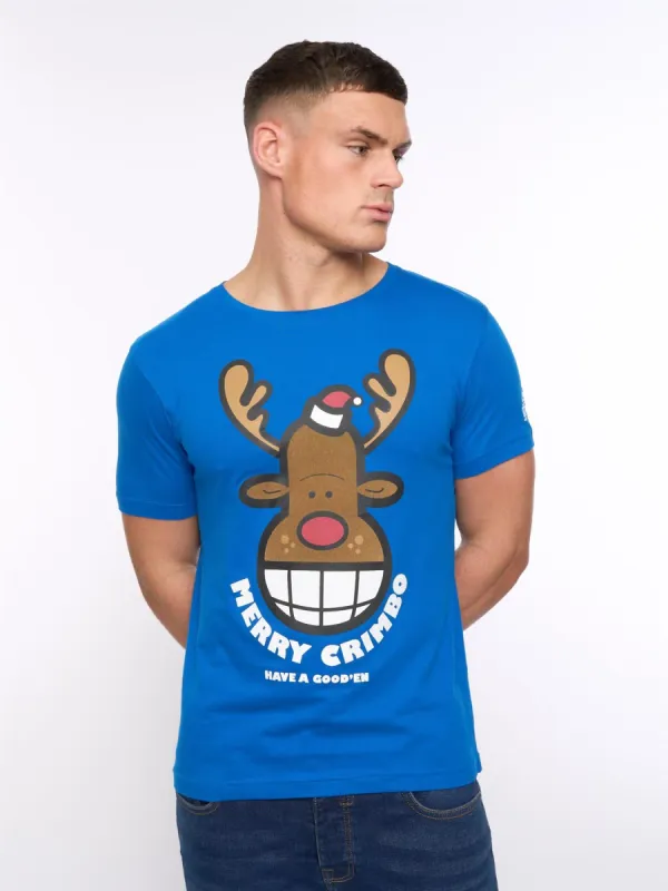 Mens Xplicit Rednose Xmas T-Shirt Deep Azure sold by Brand Corner