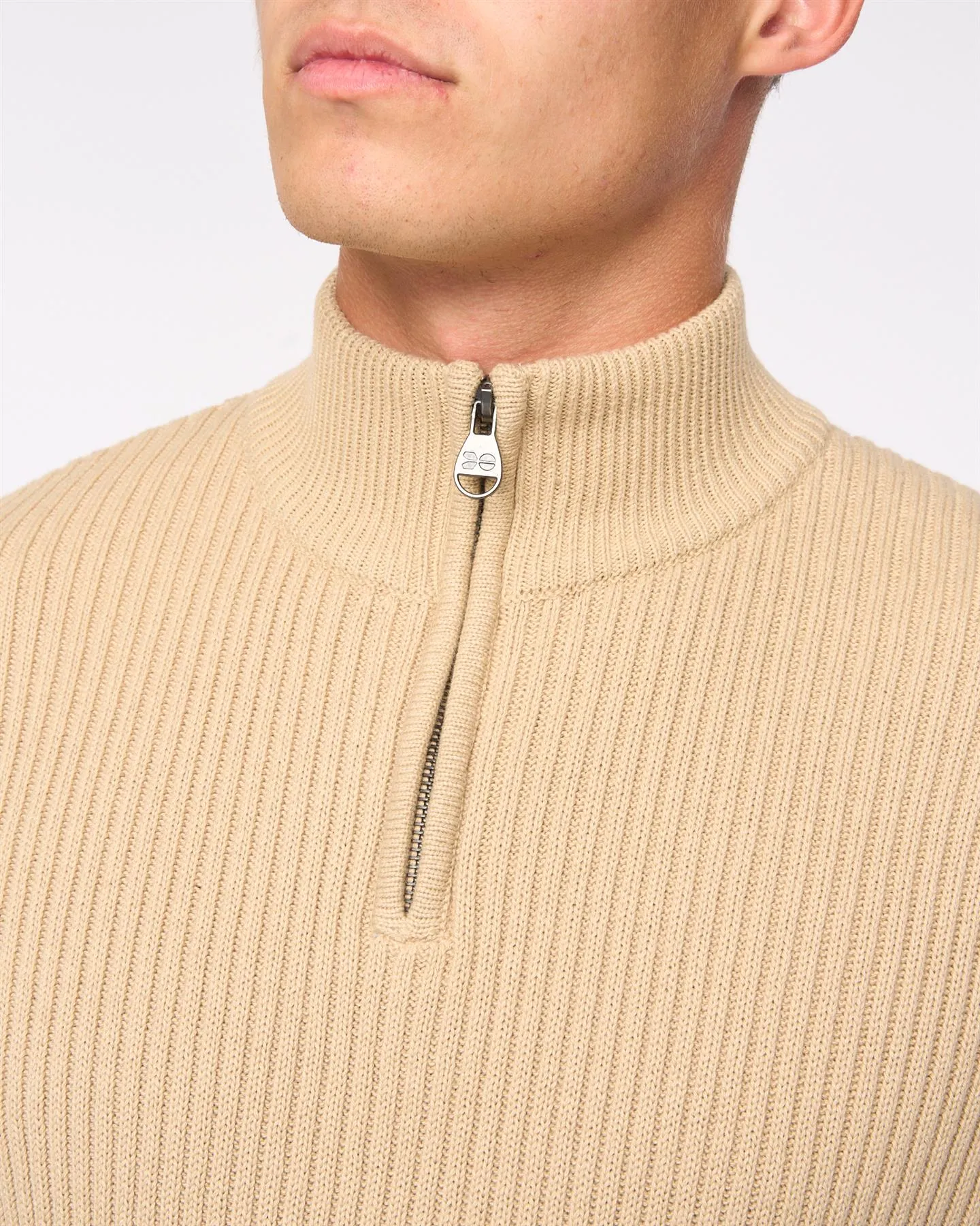 Mens Havaline 1/4 Zip Knit Wheat sold by Brand Corner product image thumbnail 5