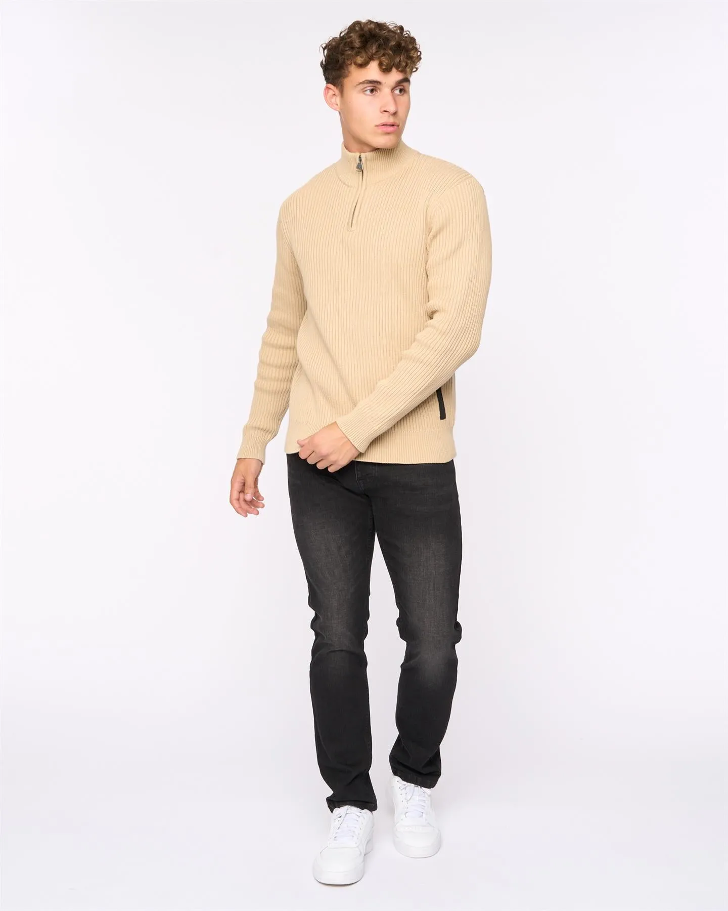 Mens Havaline 1/4 Zip Knit Wheat sold by Brand Corner product image thumbnail 3