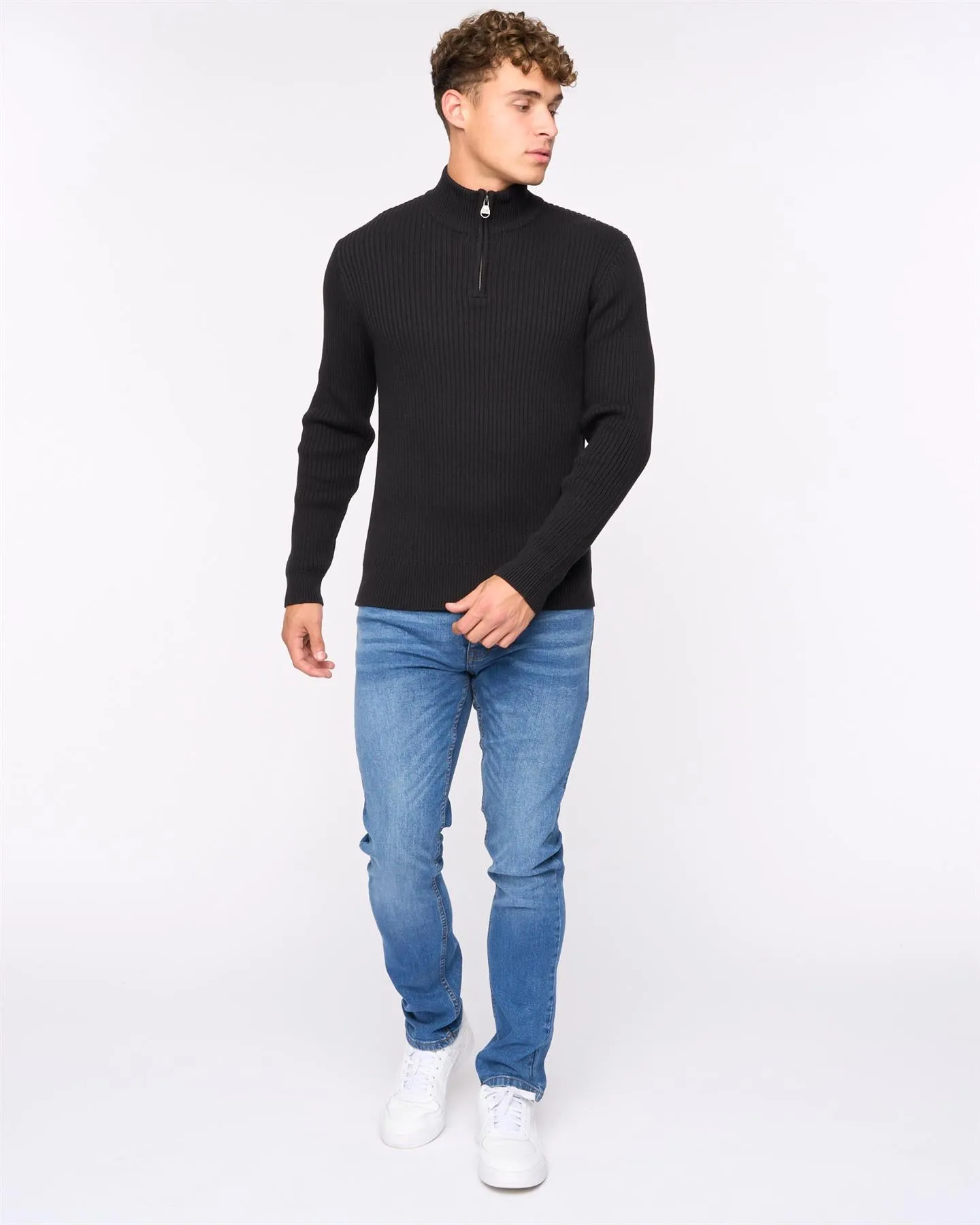 Mens Havaline 1/4 Zip Knit Black sold by Brand Corner product image thumbnail 3