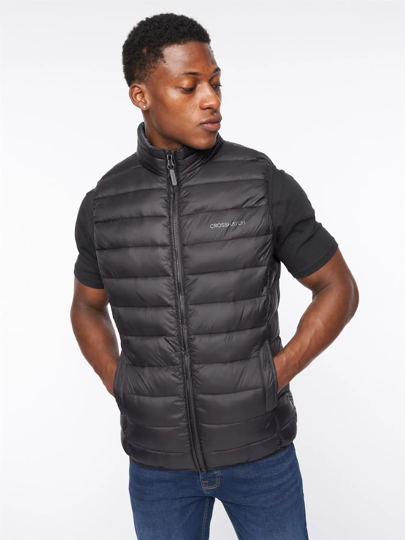 Mens Gattering Gilet Black sold by Brand Corner