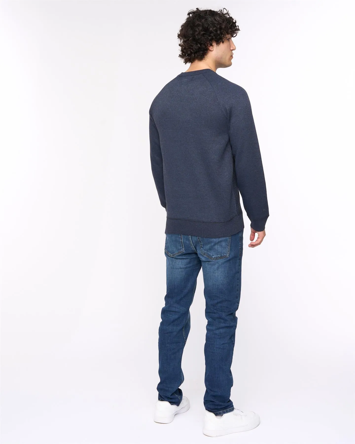 Mens Crestfield Crew Knit Navy Marl sold by Brand Corner product image thumbnail 3