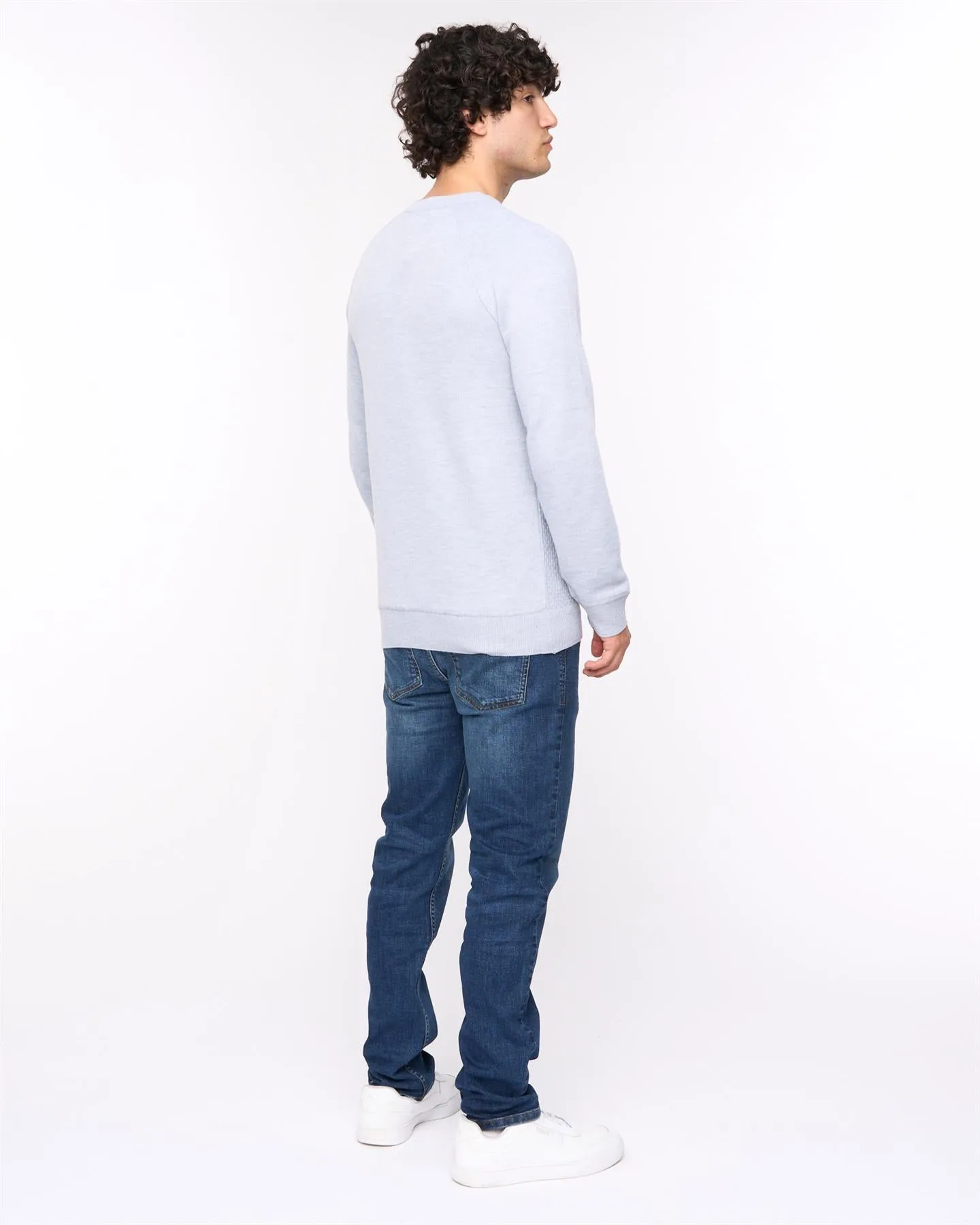 Mens Crestfield Crew Knit Light Grey Marl sold by Brand Corner product image thumbnail 3