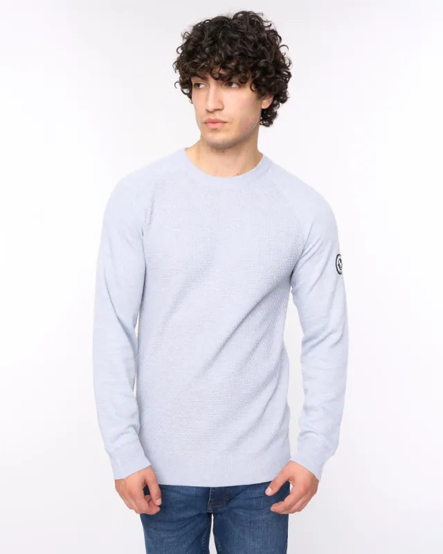 Mens  Crestfield Crew Knit Light Grey Marl sold by Brand Corner