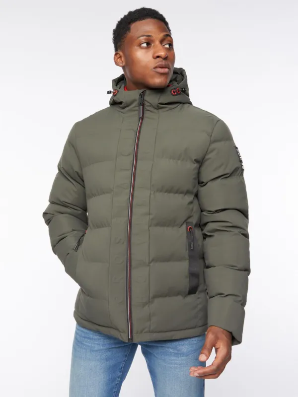 Mens Kampnew Embossed Jacket Dark Olive sold by Brand Corner
