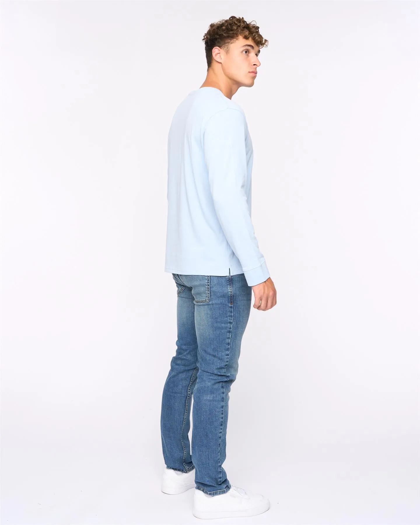 Mens Apsley Long Sleeve T-Shirt Light Blue sold by Brand Corner product image thumbnail 3