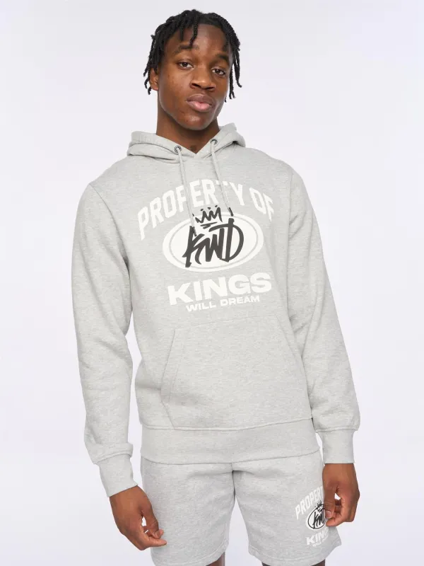 Mens Prop Hoodie Grey Marl sold by Brand Corner