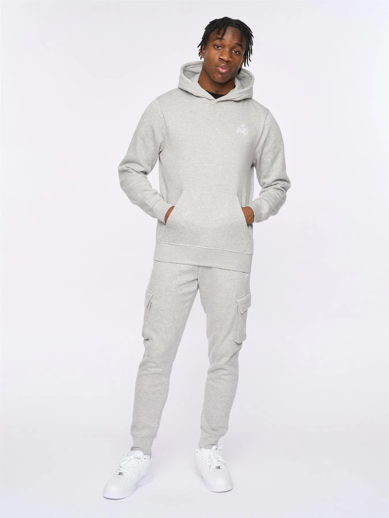 Mens Crosby 2.0 Hoodie Grey Marl sold by Brand Corner product image thumbnail 3