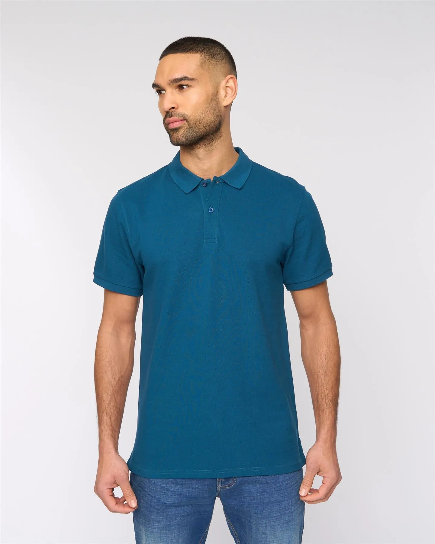 Mens Morwell Polo Teal sold by Brand Corner