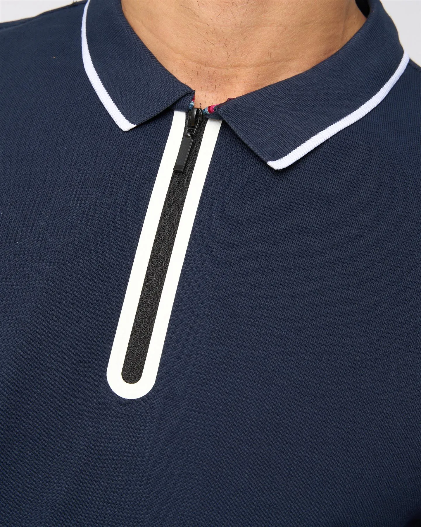 Mens Oakden Zip Front Polo Navy sold by Brand Corner product image thumbnail 5