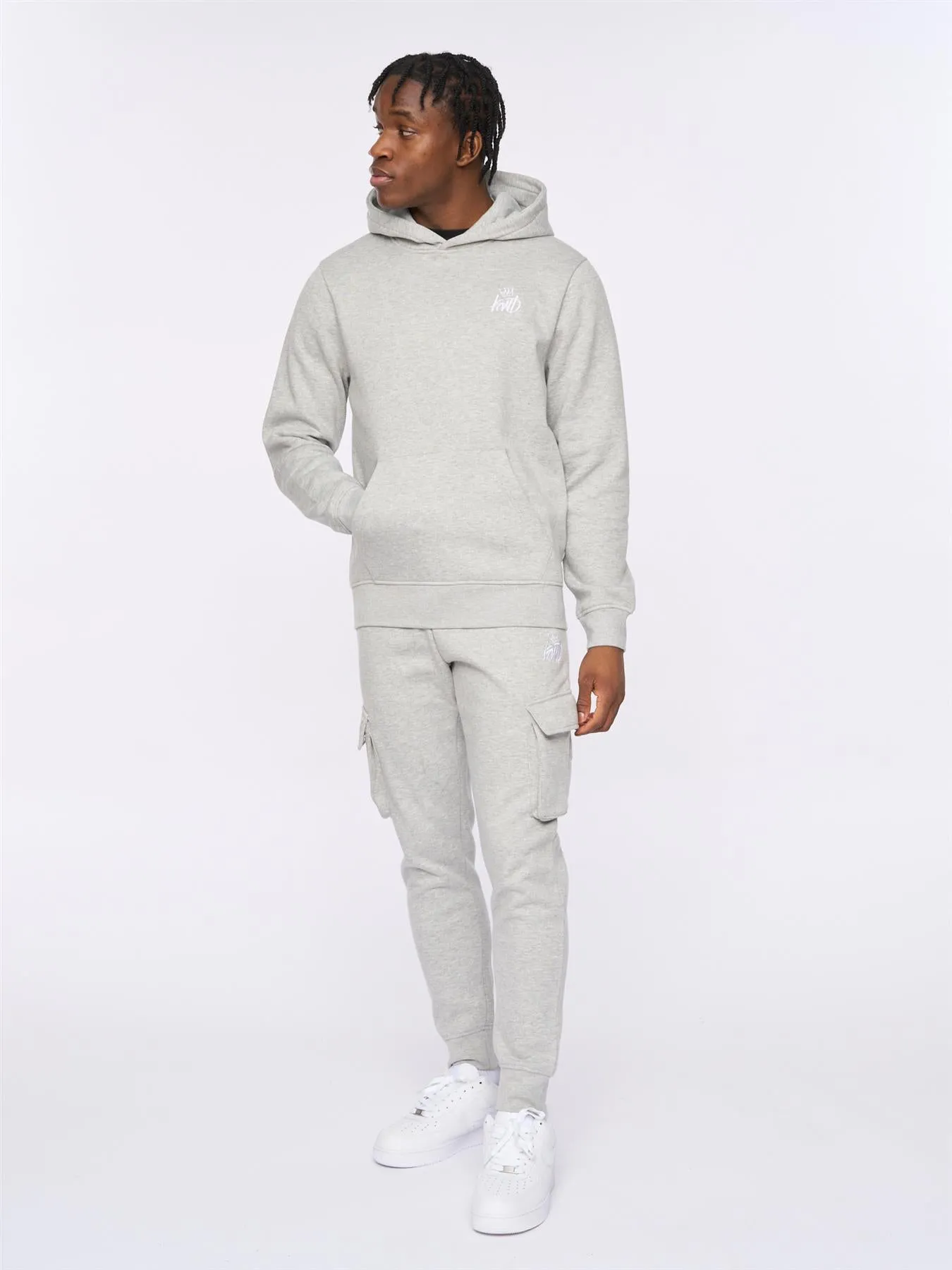 Mens Crosby 2.0 Cargo Joggers Grey Marl sold by Brand Corner product image thumbnail 3