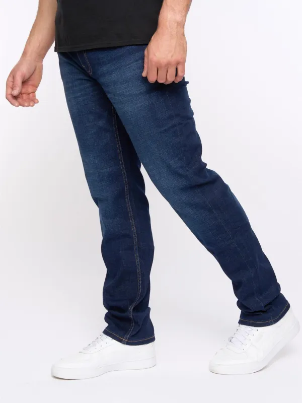 Mens Nezzy Straight Leg Jeans Dark Wash sold by Brand Corner