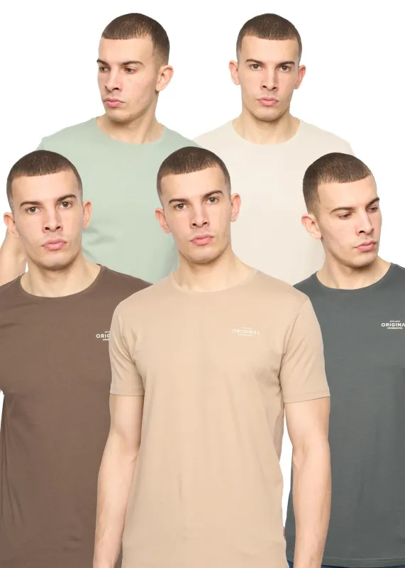 Mens Basicnatural T-Shirt 5pk Assorted sold by Brand Corner