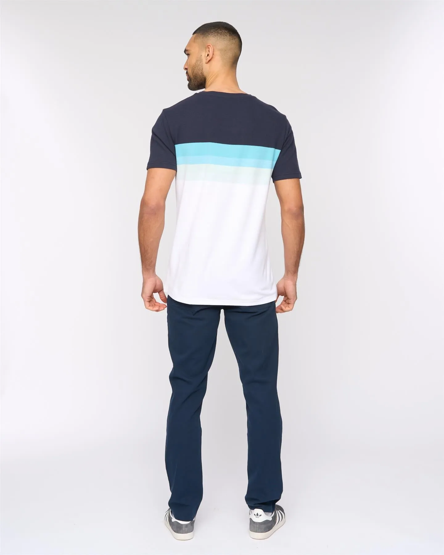 Mens Kemble T-Shirt Navy/Turquoise sold by Brand Corner product image thumbnail 3