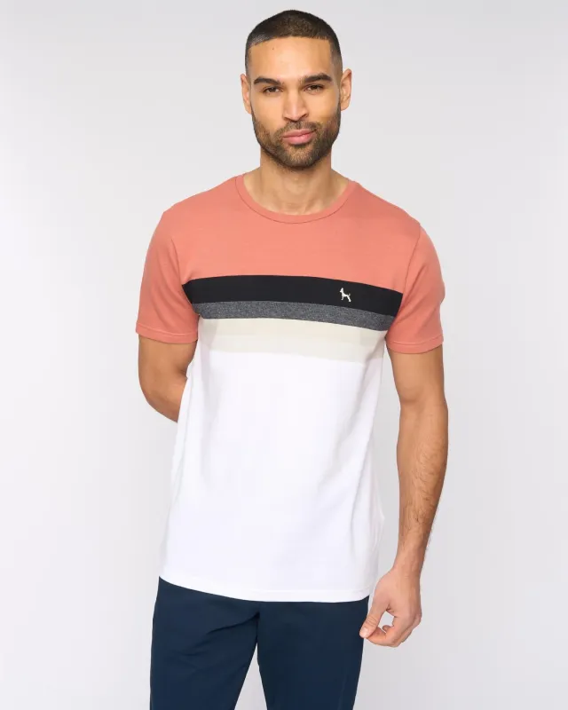 Mens Kemble T-Shirt Pink/Black sold by Brand Corner