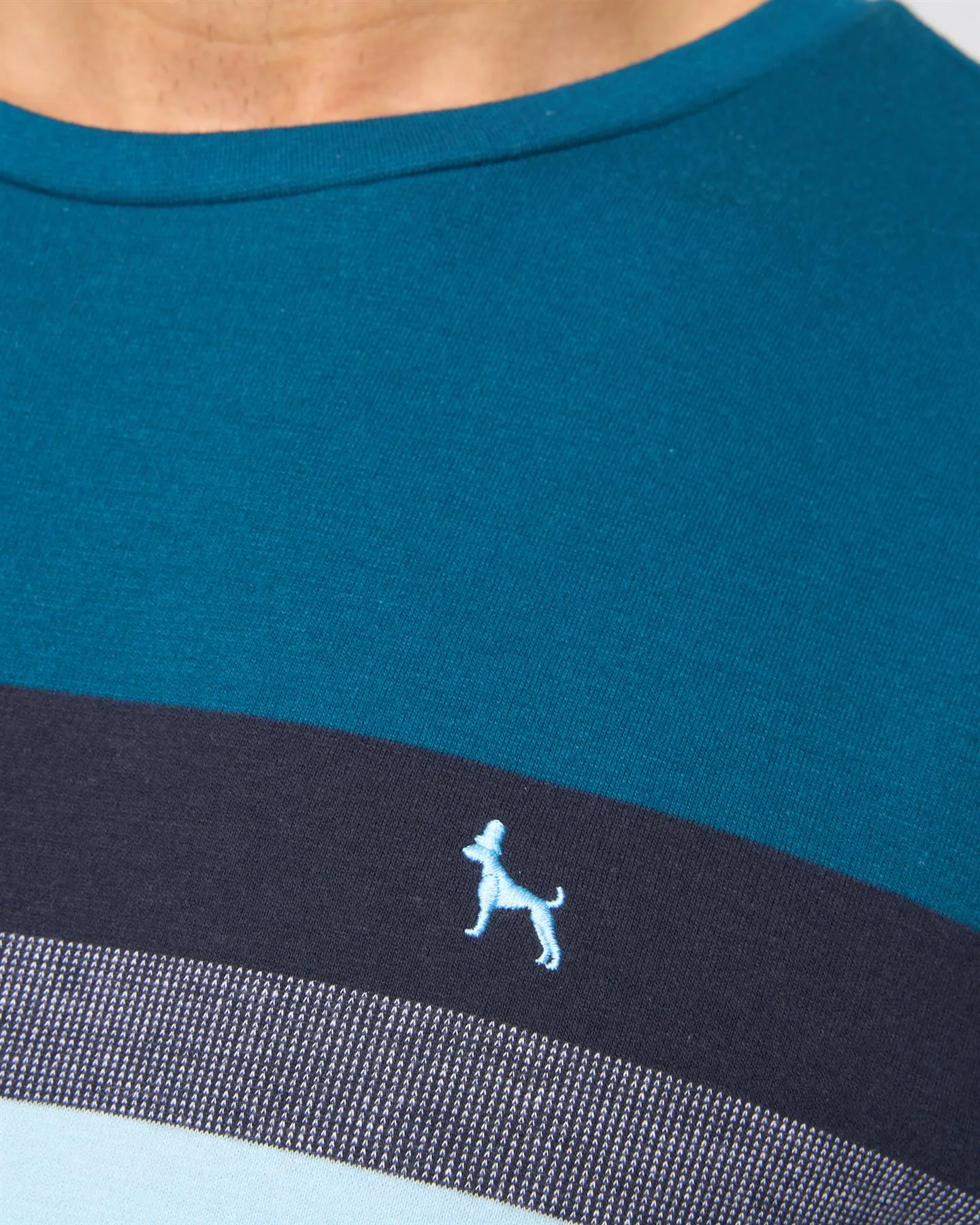 Mens Kemble T-Shirt Teal/Navy sold by Brand Corner product image thumbnail 5