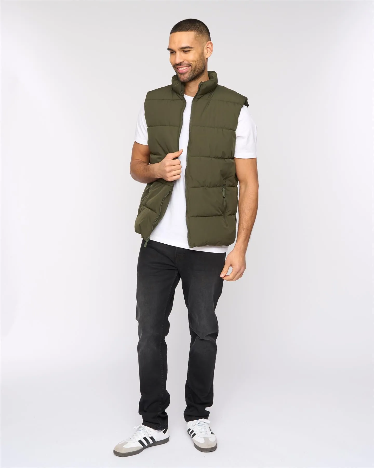 Mens Stanten Puffer Gilet Olive sold by Brand Corner product image thumbnail 3